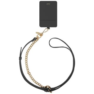 Smycz do telefonu UNIQ Coehl Caryne 3w1 z portfelem na karty - czarna