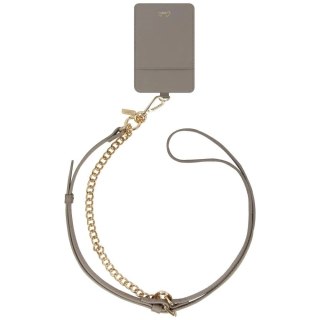 Smycz do telefonu UNIQ Coehl Caryne 3w1 z portfelem na karty - szara