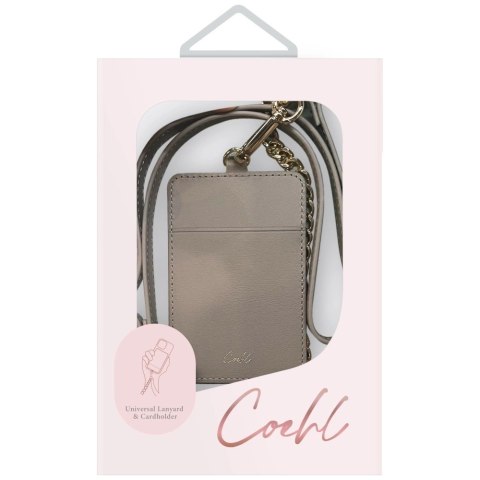 Smycz do telefonu UNIQ Coehl Caryne 3w1 z portfelem na karty - szara
