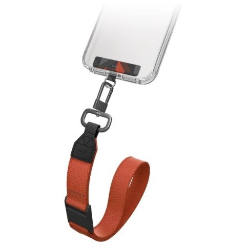 Smycz do telefonu UNIQ Vista 2w1 - czarno-pomarańczowa