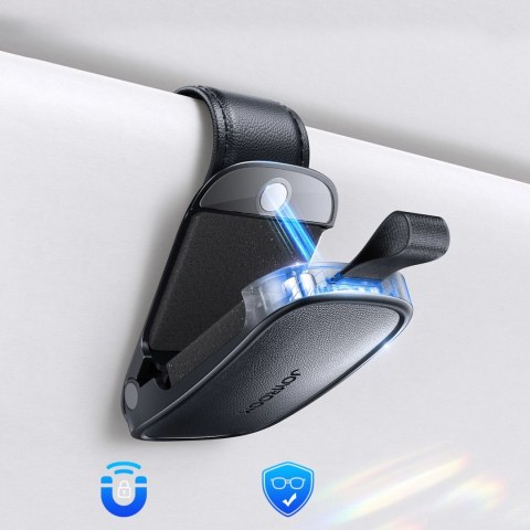 Uchwyt na okulary Joyroom JR-ZS511 na osłonę przeciwsłoneczną klips magnetyczny - czarny