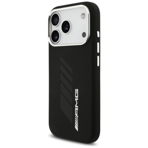 Etui AMG Silicone Oversize Rhombs MagSafe na iPhone 17 Pro - czarne