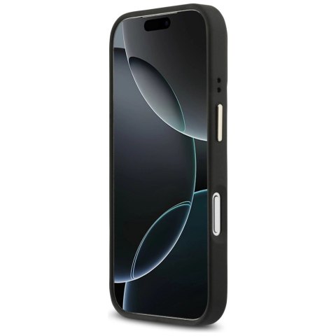 Etui Guess 4G PU Triangle Logo & Stand Camera Magsafe na iPhone 17 Pro - czarne