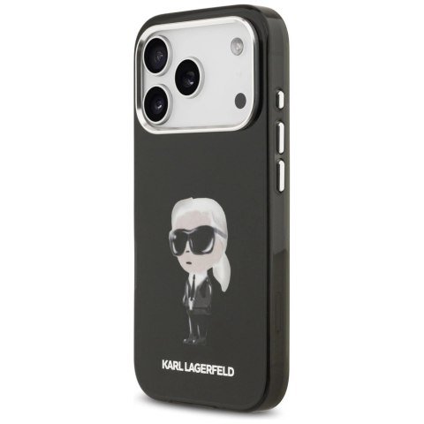 Etui Karl Lagerfeld IML Aquarelle Karl & Logo MagSafe na iPhone 17 Pro - czarne