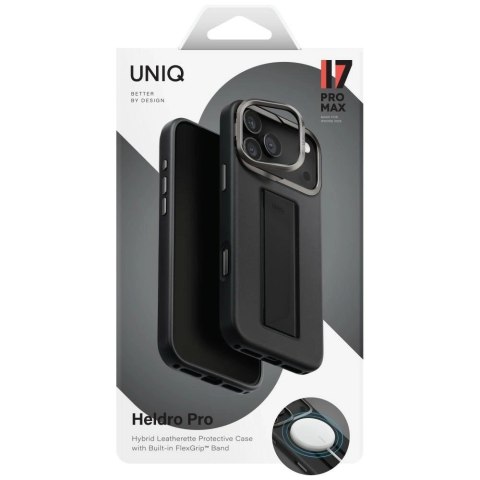 Etui UNIQ Heldro Pro Magclick Charging na iPhone 17 Pro Max - czarne
