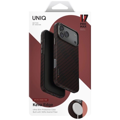 Etui UNIQ Keva EDGE Magclick Charging na iPhone 17 Pro Max - pomarańczowe