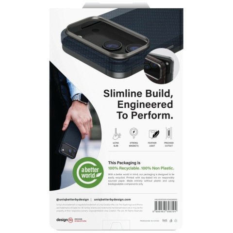 Etui UNIQ Keva EDGE Magclick Charging na iPhone 17 Pro Max - pomarańczowe