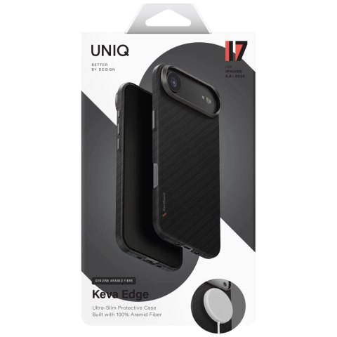Etui UNIQ Keva EDGE Magclick Charging na iPhone Air - czarne