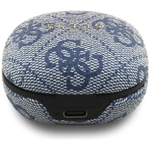 Słuchawki Guess 4G Classic Metal Logo TWS ENC - niebieskie