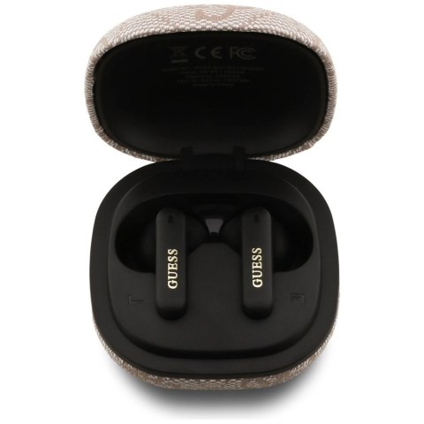 Słuchawki Guess 4G Classic Metal Logo TWS ENC - różowe