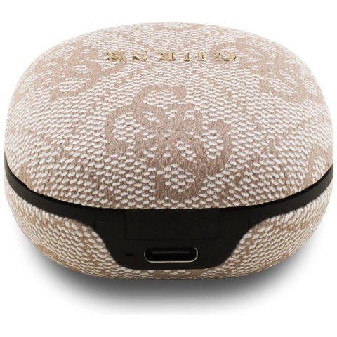 Słuchawki Guess 4G Classic Metal Logo TWS ENC - różowe