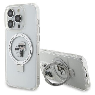 Karl Lagerfeld nakładka do iPhone 14 Pro 6,1" KLHMP14LHMRSKCH biała HC Magsafe Ringstand KC