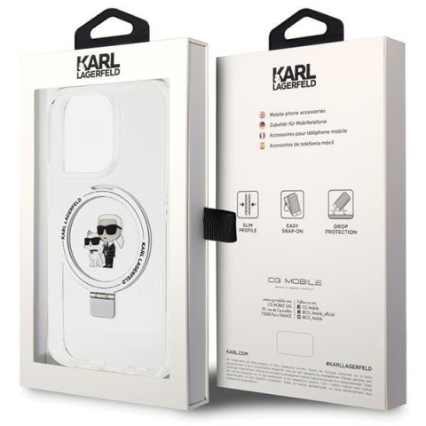 Karl Lagerfeld nakładka do iPhone 14 Pro 6,1" KLHMP14LHMRSKCH biała HC Magsafe Ringstand KC Karl Lagerfeld nakładka do iPhone 14 Pro 6,1" KLHMP14LHMRSKCH biała HC Magsafe Ringstand KC