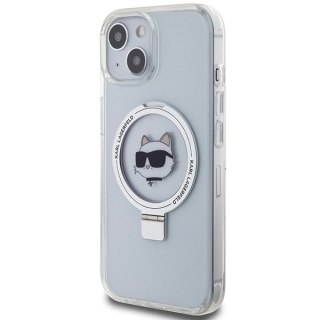 Karl Lagerfeld nakładka do iPhone 15 6,1" KLHMP15SHMRSCHH biała HC Magsafe Ringstand CH