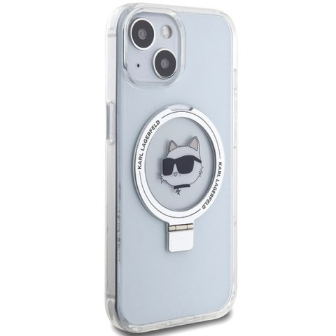 Karl Lagerfeld nakładka do iPhone 15 6,1" KLHMP15SHMRSCHH biała HC Magsafe Ringstand CH