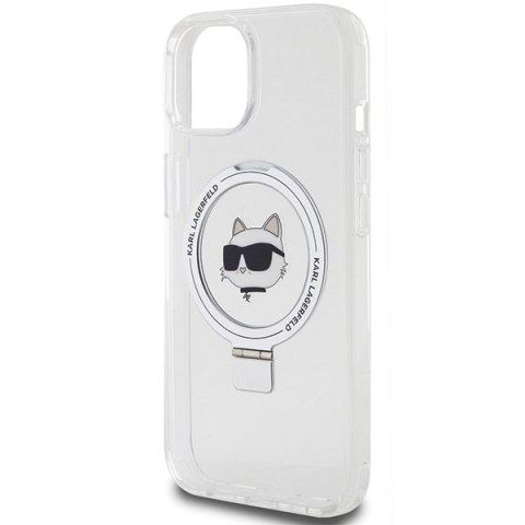 Karl Lagerfeld nakładka do iPhone 15 6,1" KLHMP15SHMRSCHH biała HC Magsafe Ringstand CH