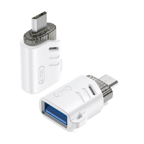XO adapter NB256C OTG USB - microUSB biały XO adapter NB256C OTG USB - microUSB biały