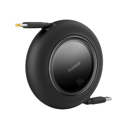 Kabel Baseus Free2Pull Mini 100W zwijany USB-C - USB-C 2m - czarny