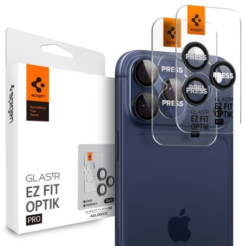 OSŁONA APARATU SPIGEN OPTIK PRO GLAS.TR "EZ FIT" CAMERA PROTECTOR 2-PACK IPHONE 14 PRO / MAX / 15 PRO / MAX / 16 PRO / MAX / 17 