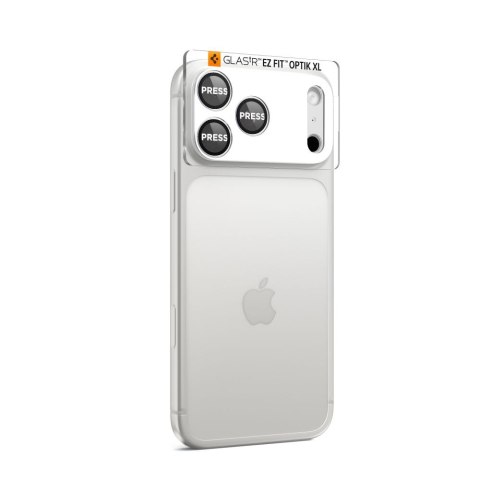 OSŁONA APARATU SPIGEN OPTIK PRO XL GLAS.TR "EZ FIT" CAMERA PROTECTOR IPHONE 17 PRO SILVER