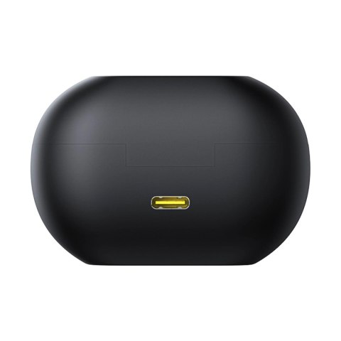 Słuchawki Baseus Bass 15 Clip OWS bezprzewodowe z kablem Baseus Simple USB-C 3A 30cm - czarne