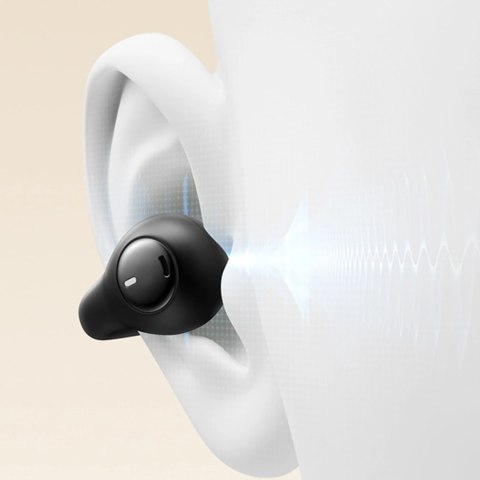 Słuchawki Baseus Bass 15 Clip OWS bezprzewodowe z kablem Baseus Simple USB-C 3A 30cm - czarne