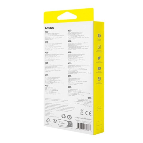 Słuchawki Baseus Encok CZ20 dokanałowe przewodowe USB-C - czarne