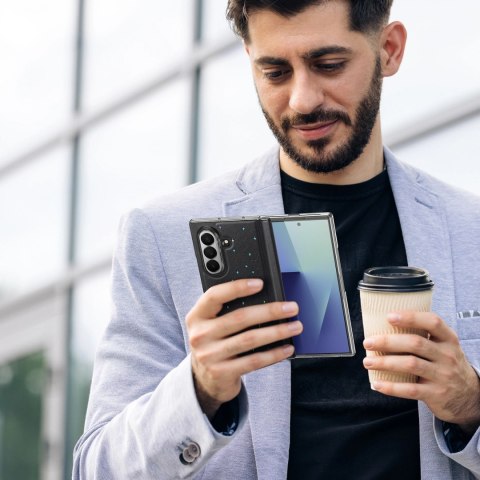 Etui Dux Ducis Stex na Samsung Galaxy Z Fold 7z podstawką 360° - czarne