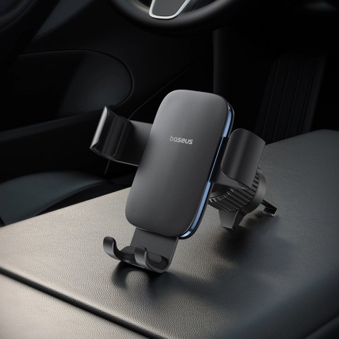Uchwyt samochodowy Baseus Metal Age 3 na telefon, grawitacyjny, na kratkę nawiewu - czarny