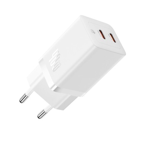 Ładowarka sieciowa Baseus GaN5 Pro 40W 2xUSB-C - biała