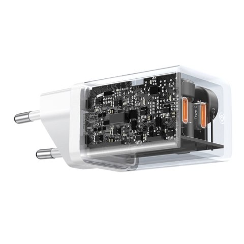 Ładowarka sieciowa Baseus GaN5 Pro 40W 2xUSB-C - biała