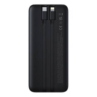 Powerbank Baseus Lipow 10000mAh 22.5W z podwójnym wbudowanym kablem z wyświetlaczem (z dodatkowym czarnym kablem Baseus Simple U