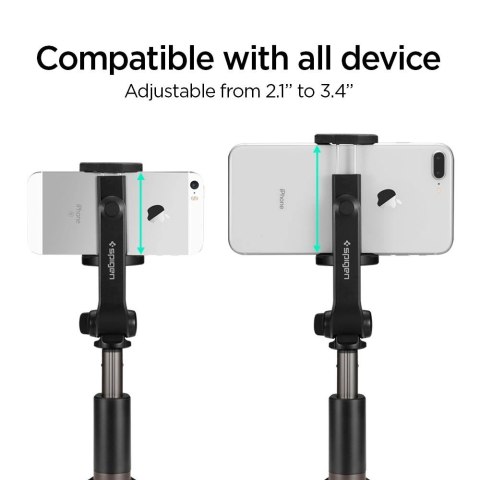 Selfie stick Spigen S540W Bluetooth z tripodem - czarny