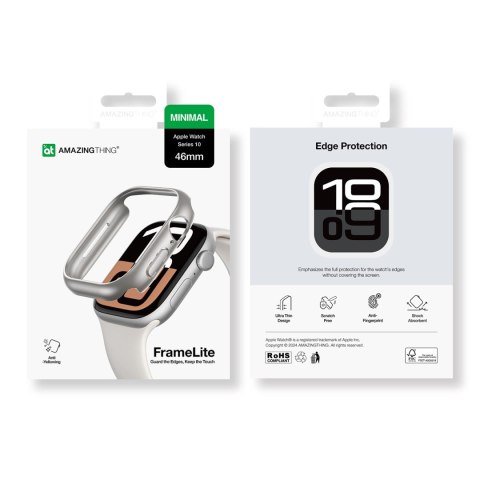 Etui AMAZINGTHING Minimal Case do Apple Watch 46mm - srebrne