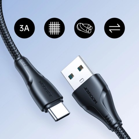 Kabel Joyroom Surpass Series A11 USB-A / USB-C 3A 0.25 m - czarny
