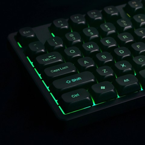 Klawiatura Wozinsky WKG-200 z rolką gamingowa membranowa rainbow - czarna