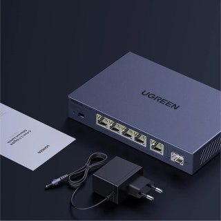 Switch Ugreen przełącznik Ethernet 6-Port 2,5GB/s - szary