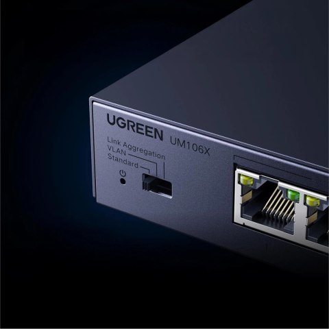 Switch Ugreen przełącznik Ethernet 6-Port 2,5GB/s - szary