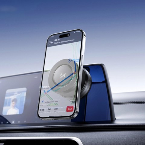 Uchwyt samochodowy Wozinsky WUSQ-01 z ładowarką Qi kompatybilny z MagSafe - czarny