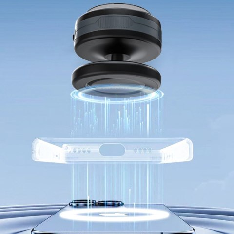 Uchwyt samochodowy Wozinsky WUSQ-01 z ładowarką Qi kompatybilny z MagSafe - czarny