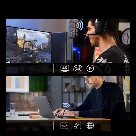 Adapter Ugreen CM878 bezprzewodowy WiFi 6 z Bluetooth 5.4 - czarny