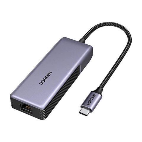 Adapter Ugreen USB-C do RJ45 zewnętrzna karta sieciowa 5Gb/s - szary
