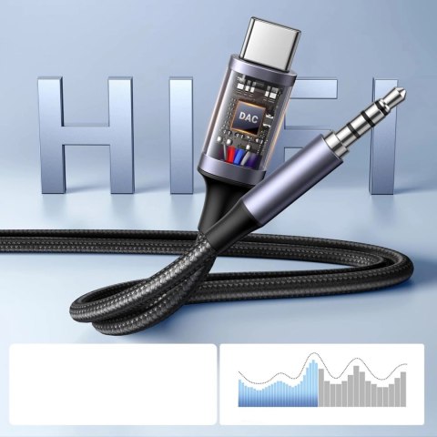 Adapter audio Ugreen z funkcją ładowania 2w1 USB-C - USB-A/C + minijack - czarny