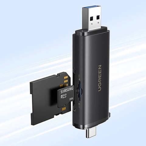 Czytnik kart Ugreen 2w1 USB-C / USB-A SD 4.0 UHS-II - czarny