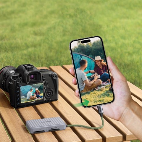Czytnik kart pamięci Ugreen CM868 USB-C - szary