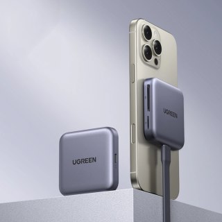 Czytnik kart pamięci Ugreen magnetyczny + ładowarka 100W PD 3w1 - szary