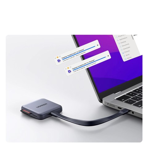 Czytnik kart pamięci Ugreen magnetyczny + ładowarka 100W PD 3w1 - szary