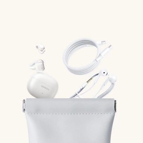 Etui Ugreen do przechowywania słuchawek z magnetycznym zamknięciem - białe