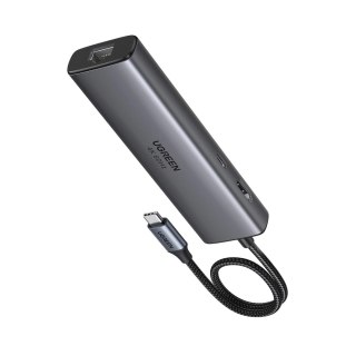 Hub Ugreen USB-C 6w1 HDMI USB-C USB-A Ethernet - szary