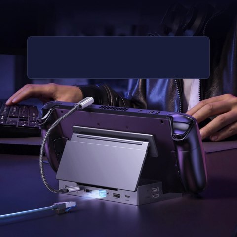 Hub Ugreen do Steam Deck dock USB-C 9w1 4K 120Hz - szary